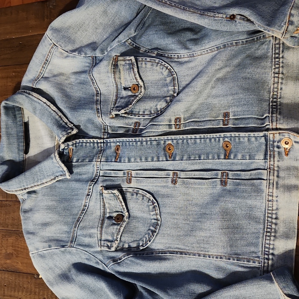 Lane Bryant Venezia Vintage Light Blue Denim Jacket Classic
